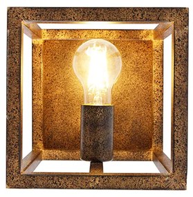 Ipari fali lámpa rozsdabarna - Cage