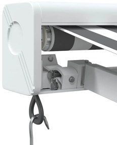 antracit és fehér szövet és alumínium behúzható napellenző 4x3m