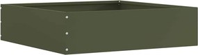 vidaXL Fűszegélyezés Oliva zöld 50 x 50 x 13 cm Acél