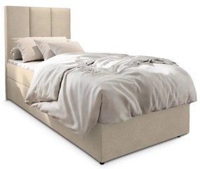 Kárpitozott boxspring ágy MERALIS 80x200 cm bézs Matrac: Bonell rugós matrac