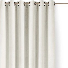 Krémszínű bársony dimout (részleges sötétítő) függöny 265x225 cm Velto – Filumi