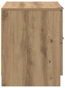 Éjjeliszekrény 2 pcs kézműves tölgy 45 x 39 x 50 cm Faanyag