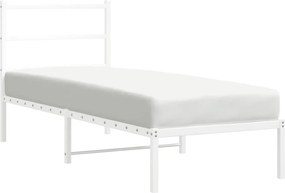 vidaXL fehér fém ágykeret fejtámlával 80x200 cm