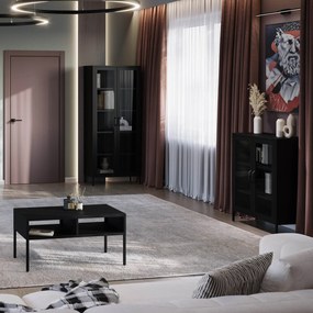 MATTEO dohányzóasztal 900 x 450 x 450 mm, fekete