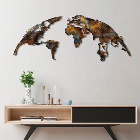 World Map Medium - 3 fém világtérkép faldekoráció