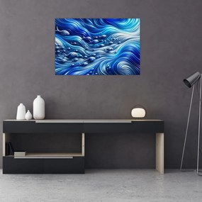 Kép – Halak a hullámokban (90x60 cm)