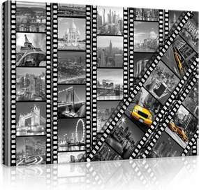 Vászonkép 80x60 Film fotó fekete-fehér műemlékek városképek New York
