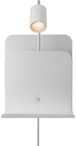 Nordlux ROOMI fali lámpa polccal, USB, 1xGU10/8W/230V, fehér