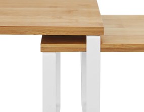 CEZAR bambusz rendszerező szett, 2 db, barna/fehér SongmicsHome