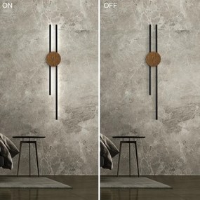 Brilagi - WOODY COLLINE LED 15W 230V falikar 80 cm tölgy-dió