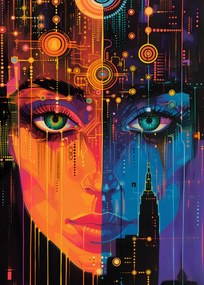 Poszter 25x35cm Digitális Psyche