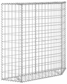trapéz alakú horganyzott acél gabion magaságyás 100x20x100 cm