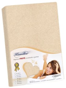 Kamilla frottír lepedő, bézs, 100 x 200 cm