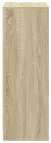 sonoma tölgy szerelt fa tálalószekrény LED-del 72 x 34 x 100 cm