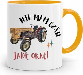 Gazdálkodóknak Sárga Bögre Nincs Időm Szállni, fényképes nyomattal