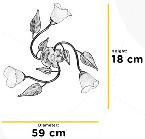 ONLI - Mennyezeti lámpa VANDA 3xE14/6W/230V