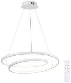 Brilagi-LED Dimmelhető kábelen függesztett csillár TWISTER LED/48W/230V átm. 50 cm fehér + távirányító