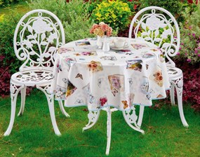 Abrosz Cerata Nem Szőtt Virágok Pillangók Kerek Vastag Kör 120 cm