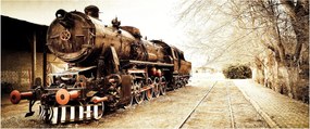 Kép - történelmi mozdony (120x50 cm)