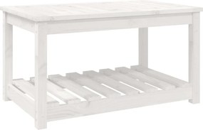 vidaXL fehér tömör fenyőfa kerti asztal 82,5x50,5x45 cm
