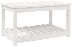 vidaXL fehér tömör fenyőfa kerti asztal 82,5x50,5x45 cm