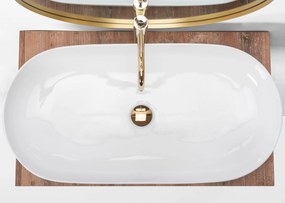 Rea Cleo, asztali mosogató 810x410x135 mm, fehér fényes, REA-U0563