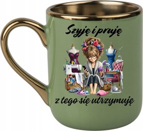 Elegáns bögre Nyakba akasztható, barna 330 Zöld