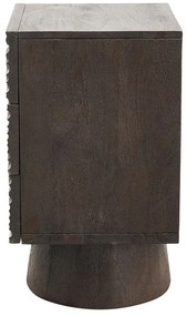 Sötétbarna mangófa éjjeliszekrény Crumble – WOOOD