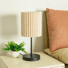 Brilagi - NORDIC WAVE asztali lámpa 1xE27/15W/230V lenvászon/fekete