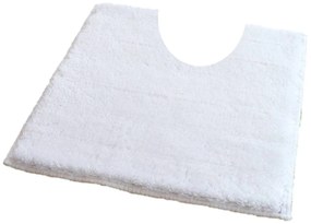 Fürdőszoba-szőnyeg UNI COLOR Fehér - Fehér / 60 x 60 cm WC kagyló elé, kivágással