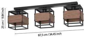 Eglo 43804 - Mennyezeti lámpa EVESHAM 3xE27/40W/230V