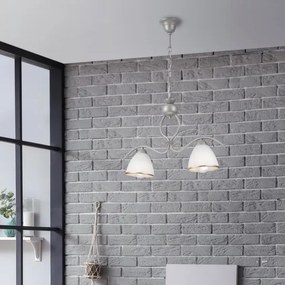 Csillár láncon RETRO 2xE27/60W/230V ezüst