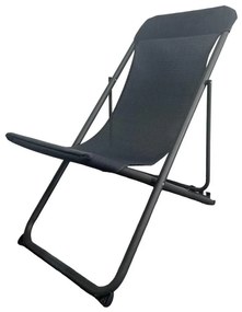 Összecsukható kemping nyugágy fekete