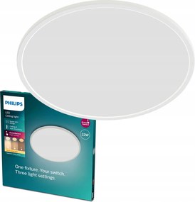 Plafon Led Mennyezeti Lámpa Falra szerelhető 22W 43cm Tompítható Fehér Philips