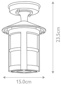 Elstead BL21A-BLACK - Kültéri csillár HEREFORD 1xE27/100W/230V IP43