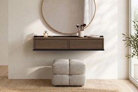 Zenar fali fésülködőasztal 100 cm fiókos - elegant dió / fekete