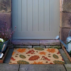Kókuszrost lábtörlő 40x60 cm Autumn Leaves – Artsy Doormats
