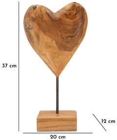 Dobu szobor teak 20x12x37cm