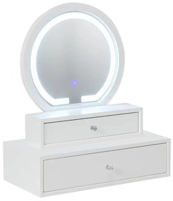 Asztalra tehető sminktükör 2 fiókkal