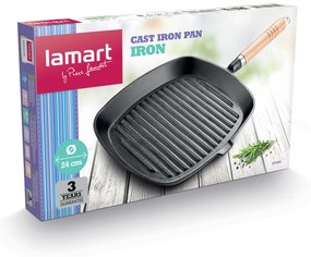 Lamart LT1063 Iron öntöttvas serpenyő, 24 cm