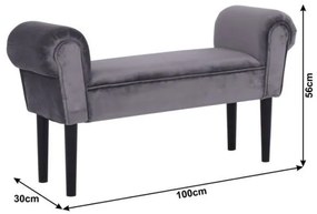 BURDA Velvet szürke/fekete pad