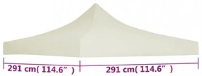krémszínű tető partisátorhoz 3 x 3 m