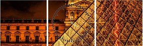 A párizsi Louvre képe (órával) (90x30 cm)