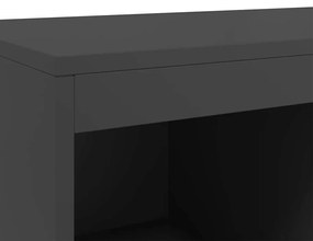 fekete acél magasszekrény 68x39x111,5 cm