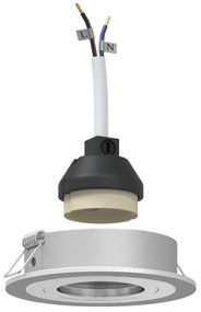 beépített spotlámpák 24 db kerek GU10 ezüst Ø91 mm