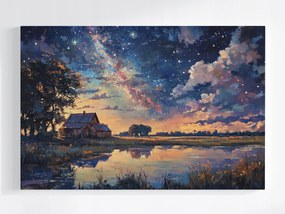 Vászonkép Canvas Tájkép Éjszaka Ég Kozmosz Csillagok 60x40