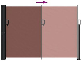 barna behúzható oldalsó napellenző 140 x 500 cm
