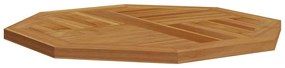 tömör tíkfa nyolcszögletű asztallap 70 x 70 x 2,5 cm