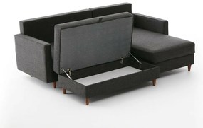 Eva Right Anthracite kinyitható kanapé
