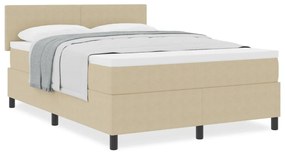 Box Spring Ágy matraccal világos zöld szürke 140x200 cm kordbársony szövet